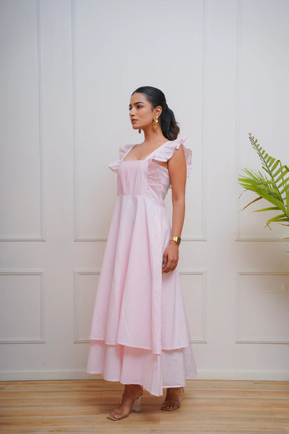 Soft Pink Tier Dress