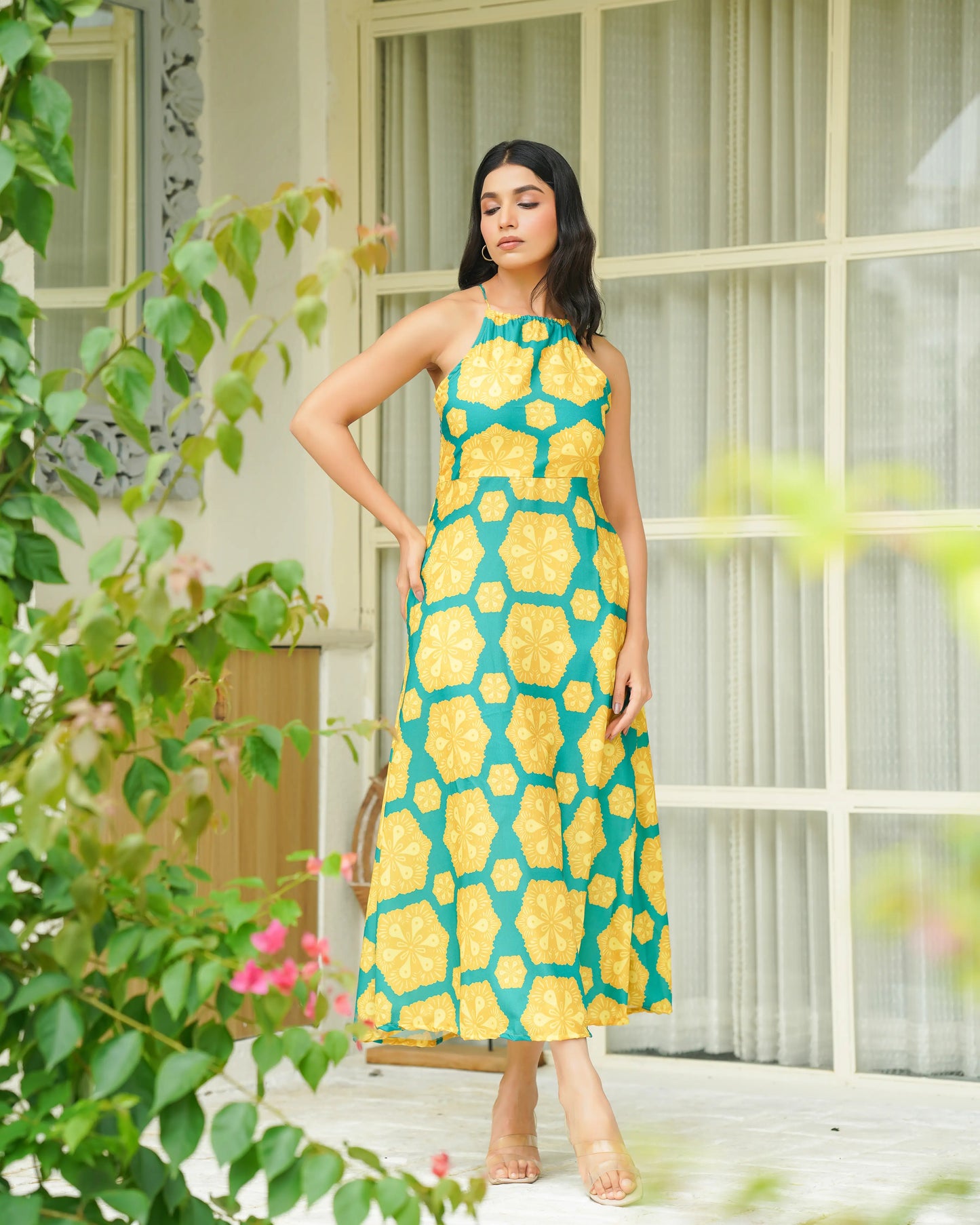 BOUQUET HEXA MIDI DRESS