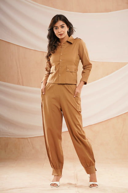 WALNUT JOGGERS CO-ORD SET